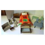 Vintage Doll Furniture Lot