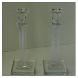 Crystal candlestick holders 11" Tall