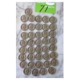 1961 Jefferson Nickels 40 Coins
