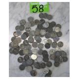 Steel Pennies Lot of 100 Coins