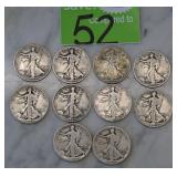 1910 to 1920 Walking Liberty Half Dollar Coins 10