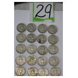 1948 & 49 "D" Half Dollar Coins set 20