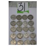 1940 to 44 Walking Liberty Half Dollar Coins set20