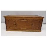 Antique Wood Inlayed HUMIDOR & Postcards