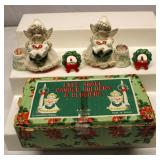 Vintage Christmas Angle Candle Holder & Napkin R