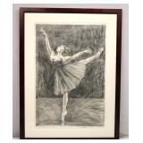BALLET DANCER Signed W. Adama 20x27