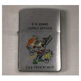 1958 Zippo Shell Back USS Piedmont AD-17