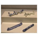 Vintage Porcelain Knife Rests set 4