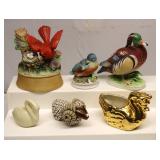 Vintage Birds & Ram Figurines