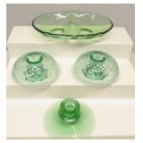 Green Depression Glassware Lot