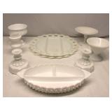 Milk Glass Dishes Lot