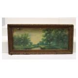 Vintage Lithograph Wall Art 11x5