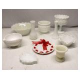 Milk Glass Assorted Lot