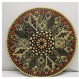 Samoan Bark Cloth Wall Art 18" Round