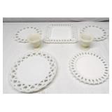 Milk Glass Misc. Items Lot