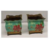 New Metal Painted Planters set of 2