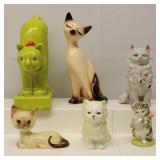 Mid Century Modern Cat Figurines Lot