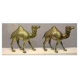 Vintage Heavy brass camel figurines set 2