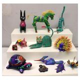 Mexican Wood Hand Painted Animals