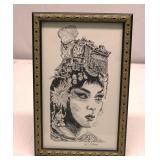 Ink Sketch, signed by artist W. Adams 7" x 11"