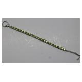Sterling Silver Peridot Tennis Bracelet