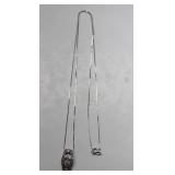 10K White Gold Diamond Pendant Necklace