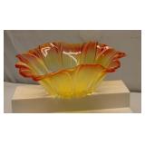 Mikasa Sunflower Tangerine Amber Bowl