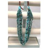 Natural Multi Strand Turquoise Necklace