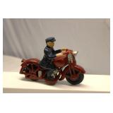 Cast iron motorcycle toy