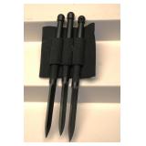 Black throwing spikes