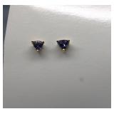 10 K Gold Tourmaline Earrings