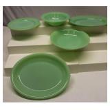 Jadeite Assortment Plates & Bowls Lot