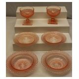 Anchor Hocking Miss America Sherbet Plates Bowls