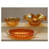 FENTON MARIGOLD CARNIVAL ART GLASS Lot