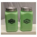 Jadeite S & P Shakers 1930s McKee Glass