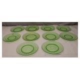 Anchor Hocking Green Dep. Cameo Plates