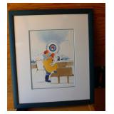 Packing Fish signed numbered L E Print Rie Muï¿½oz