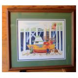 Lithograph titled "Paint Job, Haines" Rie Muï¿½oz.