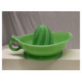Jadeite green glass juicer