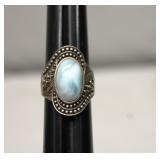 Vintage Sterling Silver Larimar Ring