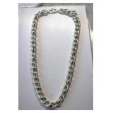 Vintage Sterling Silver Large Link Neckless