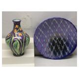 Matthew Patton Wall Plate & Other Signed Vase