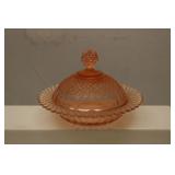 Anchor Hocking Miss America Covered Butter Dish