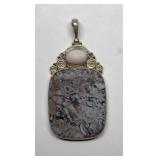 Sterling Silver Crinoid Fossil Pendant