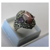 Vintage filigree cannetille Sterling Silver ring