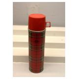Red Tartan Plaid Thermos1960s-1970s