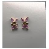 10K Gold Sapphire Earrings
