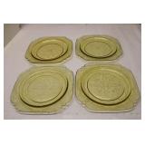 Amber Depression Glass Madrid Plates