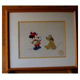 Limited edition serigraph Mickey Mouse and Pluto