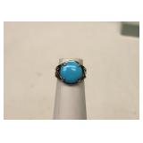 Vintage Sterling Silver Turquoise Ring
